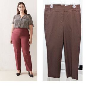 Nwt Addition Elle | Savvy Universal Fit Straight Leg Pant in Brown